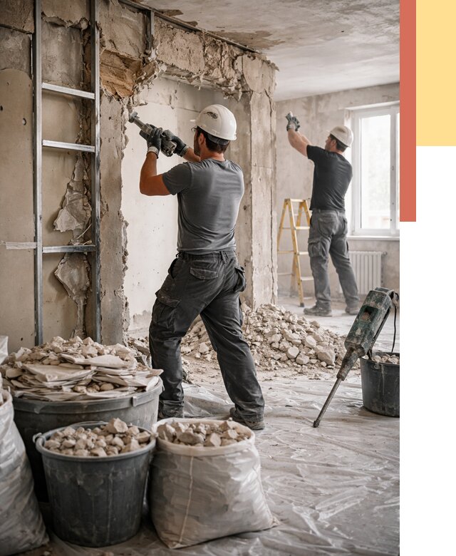 Демонтажные работы в Лыткарино от 2766 руб. — услуги и цена под ключ | ОТДЕЛОЧНИК-Лтк