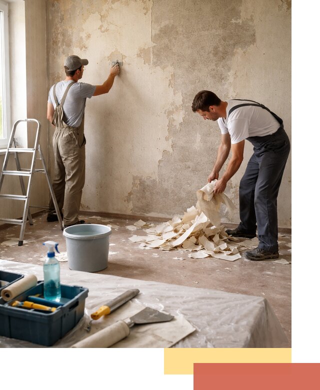 Снятие старых обоев в Лыткарино быстро и качественно