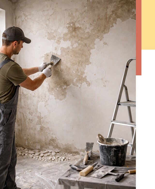 Снятие старой шпаклевки в Лыткарино от 1895 руб. — быстро и недорого | ОТДЕЛОЧНИК-Лтк