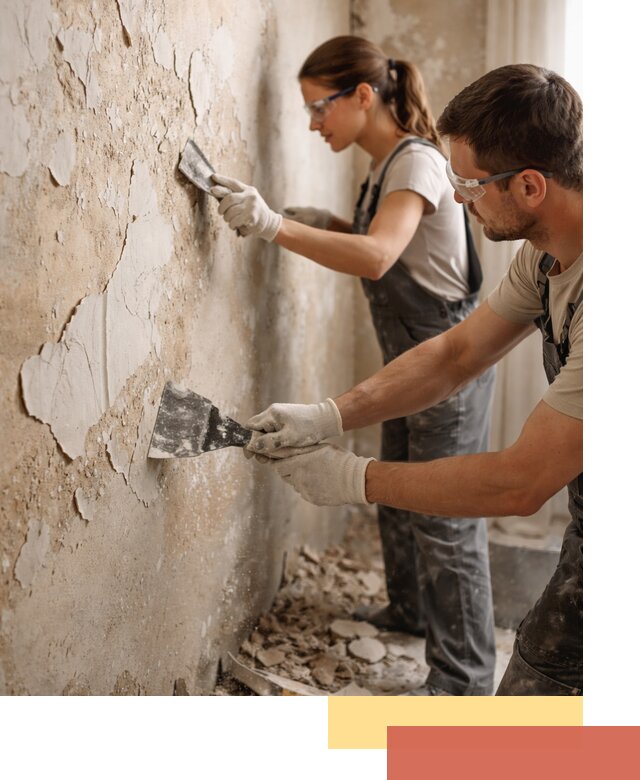 Снятие старой шпаклевки и подготовка поверхностей в Лыткарино