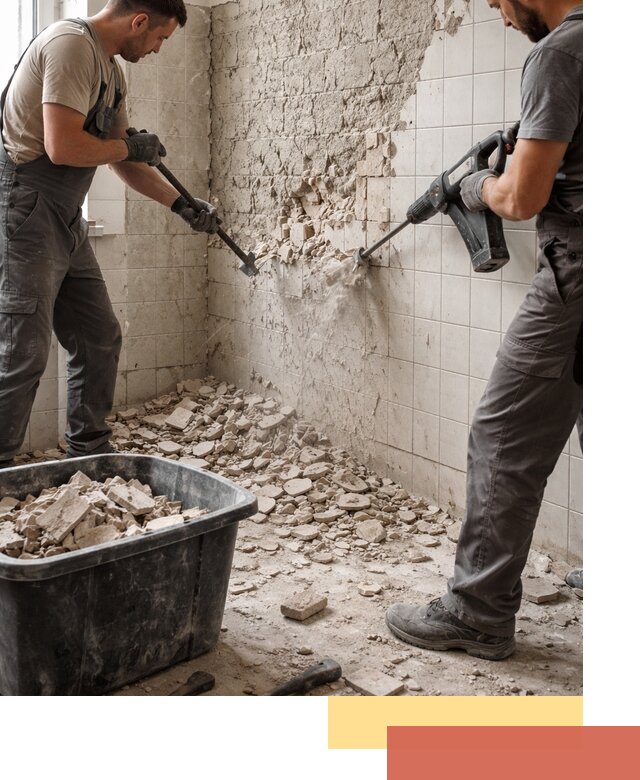 Демонтаж плитки со стен в Лыткарино быстро и аккуратно