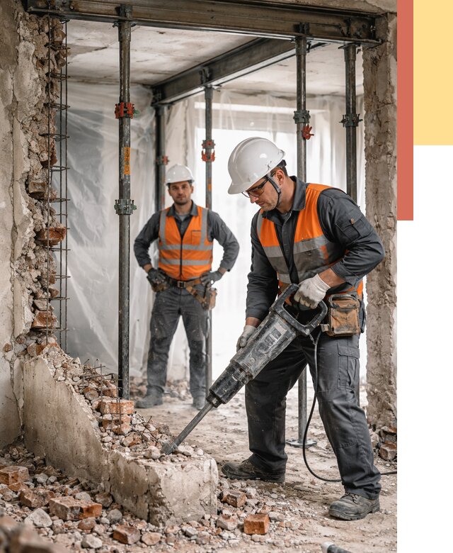 Снос несущих стен в Лыткарино от 10499 руб. — демонтаж несущей стены под ключ | ОТДЕЛОЧНИК-Лтк