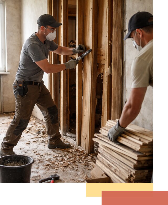 Демонтаж деревянных перегородок в Лыткарино быстро и аккуратно