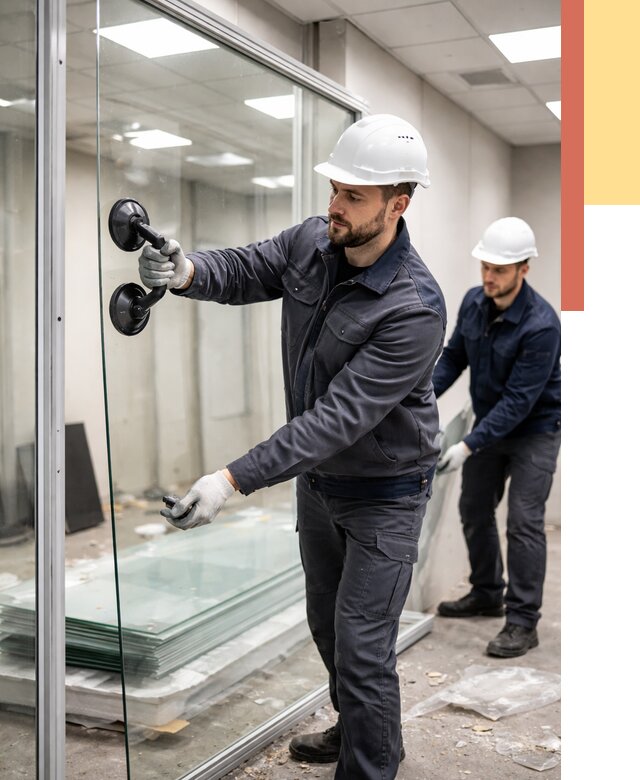 Демонтаж стеклянных перегородок в Лыткарино от 3278 руб. — быстро и недорого | ОТДЕЛОЧНИК-Лтк