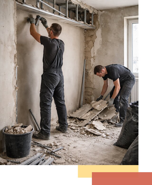 Демонтаж короба из гипсокартона в Лыткарино быстро и аккуратно