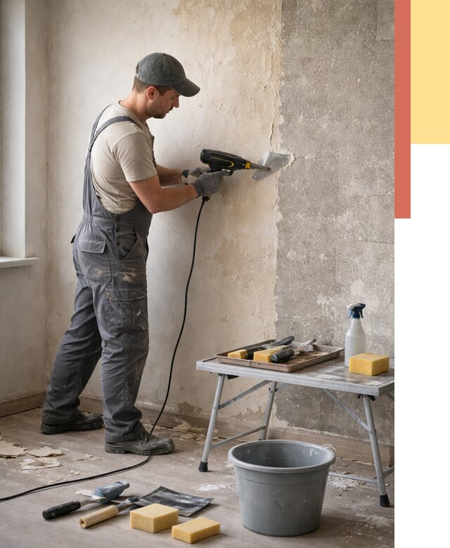 Очистка стен от клея в Лыткарино от 1895 руб. — снятие и удаление клея со стен | ОТДЕЛОЧНИК-Лтк