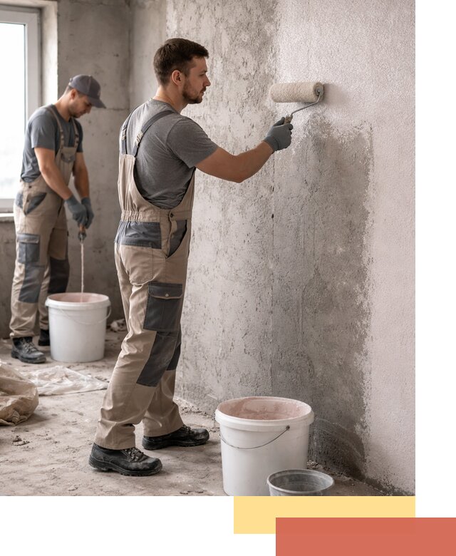 Нанесение бетоноконтакта на стены в Лыткарино для последующей отделки