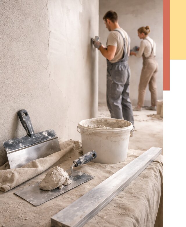 Штукатурка стен гипсовая в Лыткарино от 4609 руб/м2 — быстро и недорого | ОТДЕЛОЧНИК-Лтк