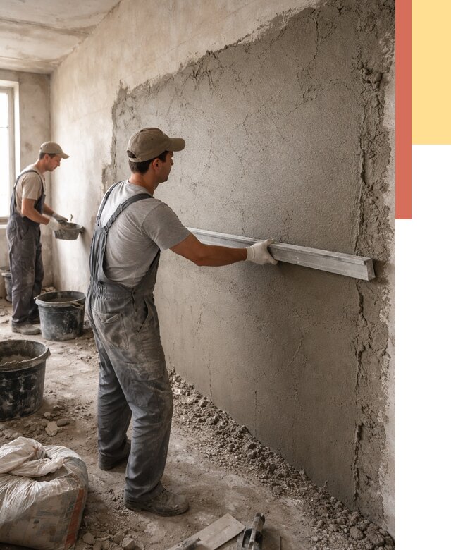 Цементная штукатурка стен в Лыткарино от 4609 руб/м2 — быстро и недорого | ОТДЕЛОЧНИК-Лтк