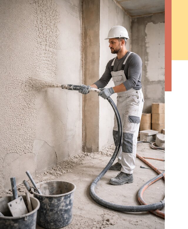 Машинная штукатурка стен в Лыткарино под ключ от 6658 руб./м2 | ОТДЕЛОЧНИК-Лтк