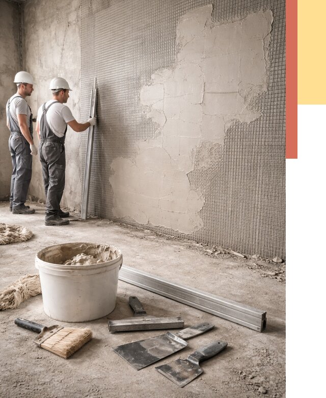 Штукатурка стен по сетке в Лыткарино от 5634 руб./м2 — быстро и недорого | ОТДЕЛОЧНИК-Лтк