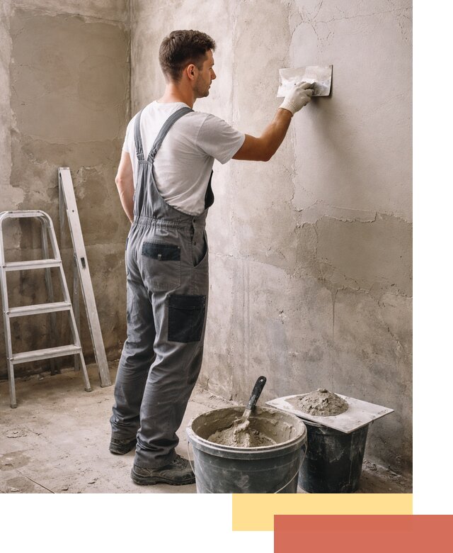 Штукатурка стен в ванной под ключ в Лыткарино