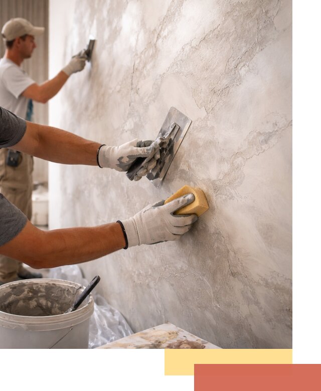 Декоративная штукатурка под мрамор в Лыткарино для стен и потолков