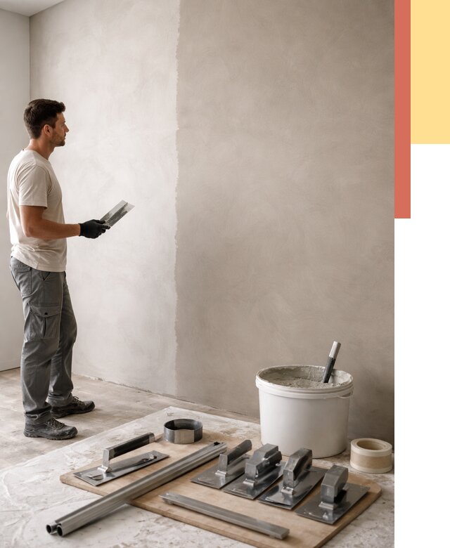 Нанесение микроцемента на стены в Лыткарино от 3278 руб./м2 под ключ | ОТДЕЛОЧНИК-Лтк