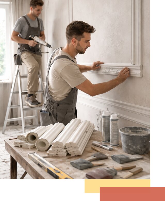 Монтаж лепнины на стены в Лыткарино профессионально и качественно