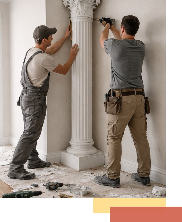 Установка декоративных колонн в Лыткарино под ключ