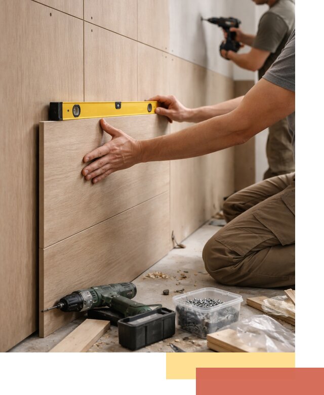 Профессиональный монтаж МДФ панелей на стены в Лыткарино