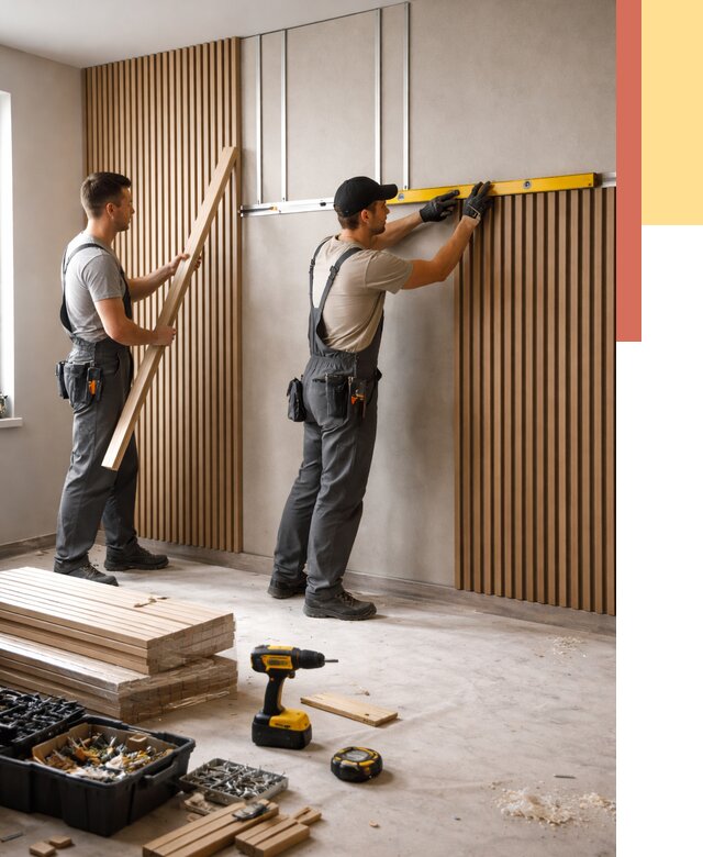 Монтаж реечных панелей на стены в Лыткарино от 1229 руб. — быстро и недорого | ОТДЕЛОЧНИК-Лтк