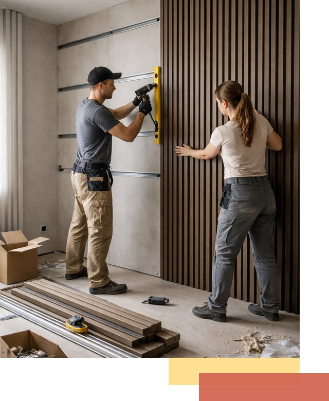 Монтаж реечных панелей на стены в Лыткарино