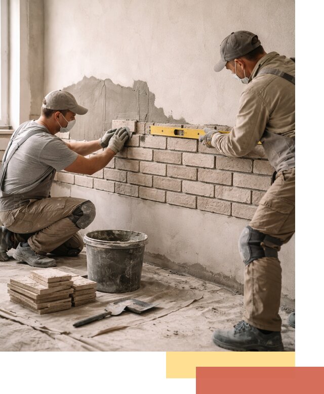 Монтаж декоративного кирпича профессионально в Лыткарино