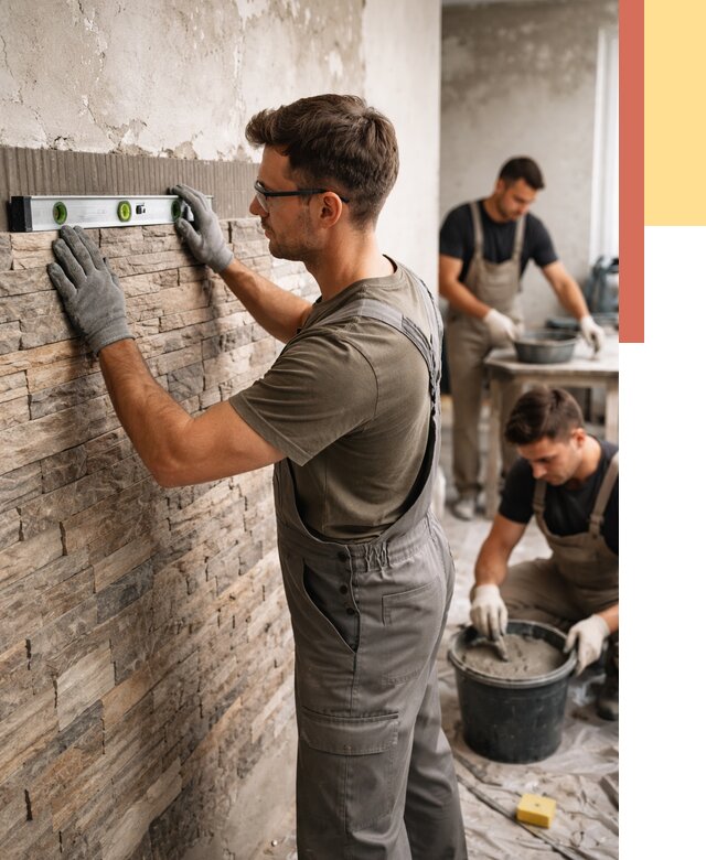 Монтаж искусственного камня в Лыткарино от 4609 руб. под ключ | ОТДЕЛОЧНИК-Лтк