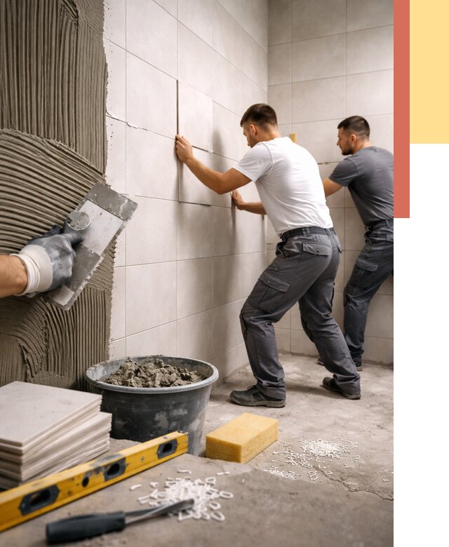 Укладка плитки на стены в Лыткарино от 871 руб. — качественно и недорого | ОТДЕЛОЧНИК-Лтк