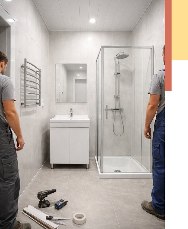 Отделка ванной комнаты панелями ПВХ в Лыткарино от 4609 руб. за м2 | ОТДЕЛОЧНИК-Лтк