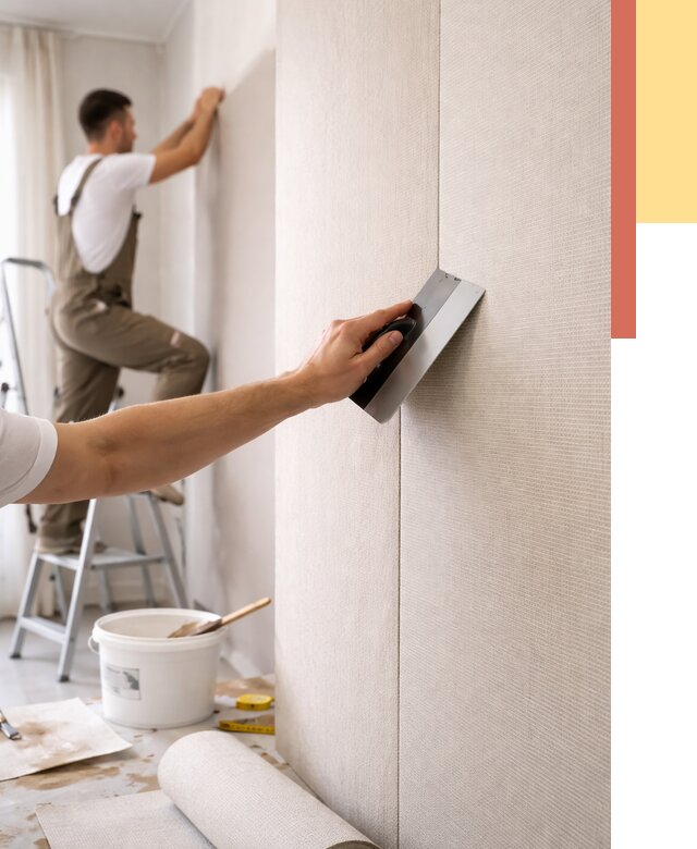 Поклейка текстильных обоев в Лыткарино от 4609 руб. под ключ | ОТДЕЛОЧНИК-Лтк