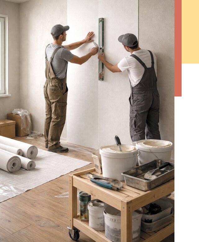 Поклейка стеклообоев в Лыткарино от 6658 руб. за м2 — быстро и недорого | ОТДЕЛОЧНИК-Лтк