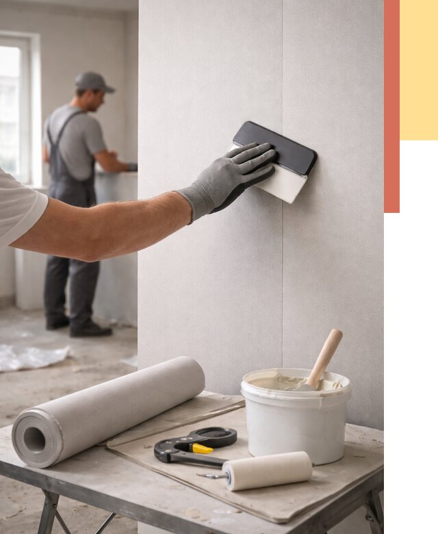 Поклейка обоев под покраску в Лыткарино от 3585 руб. за м2 | ОТДЕЛОЧНИК-Лтк