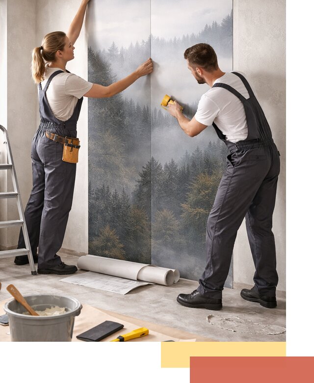 Поклейка фотообоев профессионально в Лыткарино под ключ