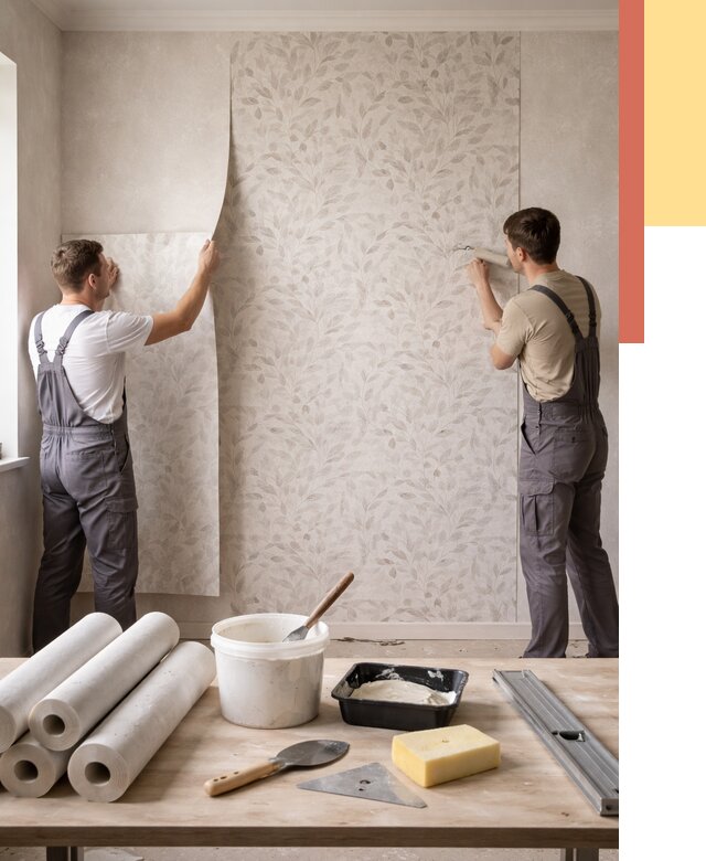 Поклейка обоев с подбором рисунка в Лыткарино от 3585 руб. | ОТДЕЛОЧНИК-Лтк - быстро и недорого