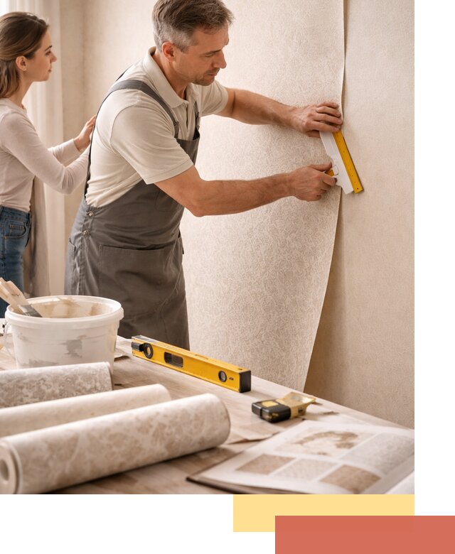 Поклейка обоев с подбором рисунка в Лыткарино