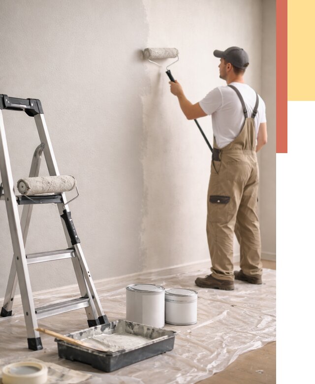 Покраска стен латексной краской в Лыткарино от 4609 руб. за м2 | ОТДЕЛОЧНИК-Лтк