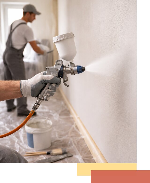 Покраска стен краскопультом в Лыткарино быстро и качественно