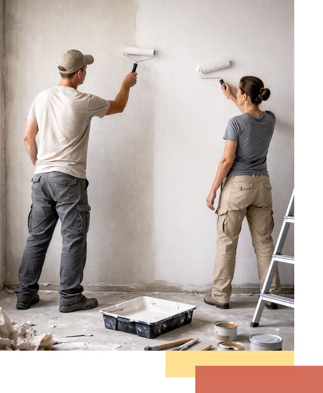 Окраска стен по стеклохолсту в Лыткарино качественно и долговечно