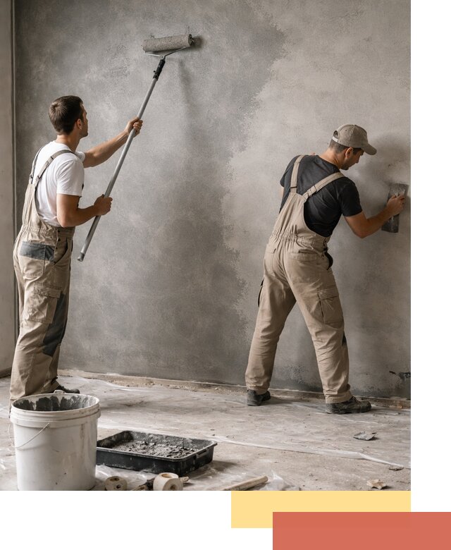 Покраска стен под бетон в Лыткарино профессионально и недорого