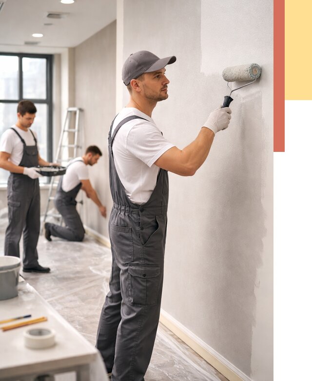 Покраска стен в офисе в Лыткарино от 8707 руб. — быстро и недорого | ОТДЕЛОЧНИК-Лтк