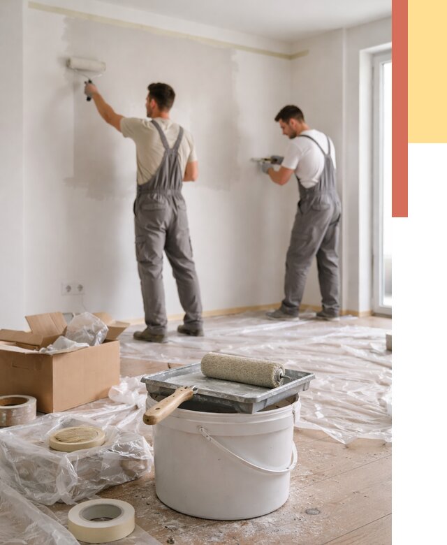 Покраска стен в квартире в Лыткарино от 2561 руб/м2 — быстро и недорого | ОТДЕЛОЧНИК-Лтк