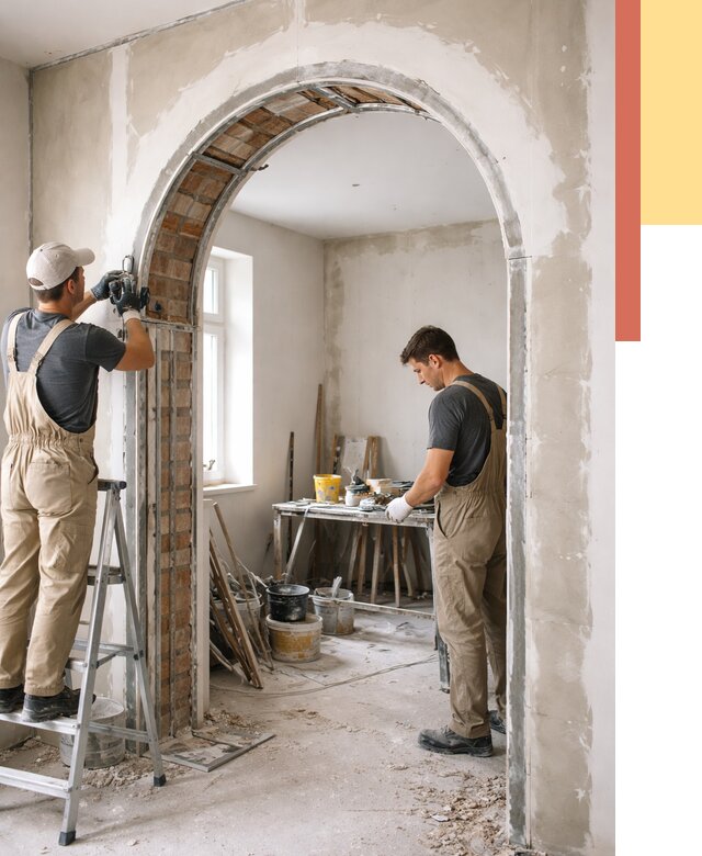 Устройство арочного проема в Лыткарино от 9731 руб. под ключ — быстро и недорого | ОТДЕЛОЧНИК-Лтк