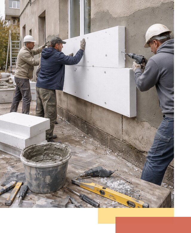 Утепление наружных стен пенопластом в Лыткарино