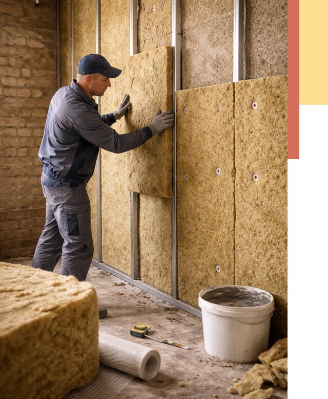 Утепление стен минватой в Лыткарино от 1383 руб./м2 — недорого и быстро | ОТДЕЛОЧНИК-Лтк