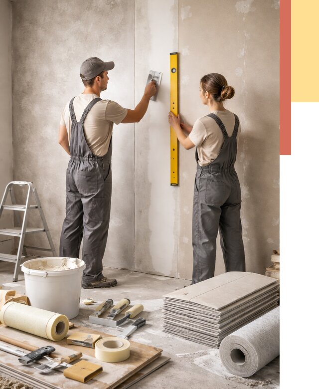 Отделка стен в Лыткарино от 1536 руб/м² — недорого, быстро, под ключ | ОТДЕЛОЧНИК-Лтк