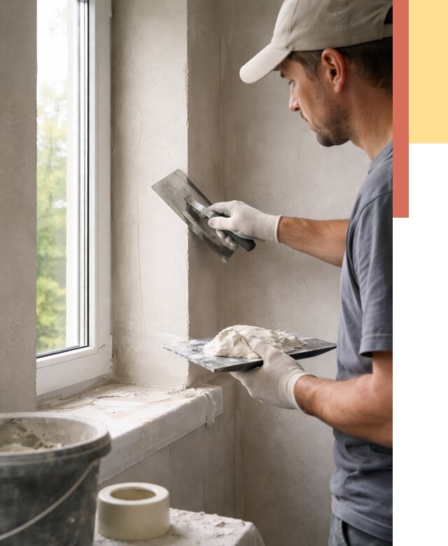 Штукатурка откосов в Лыткарино от 4609 руб/м² — услуги и выравнивание под ключ | ОТДЕЛОЧНИК-Лтк