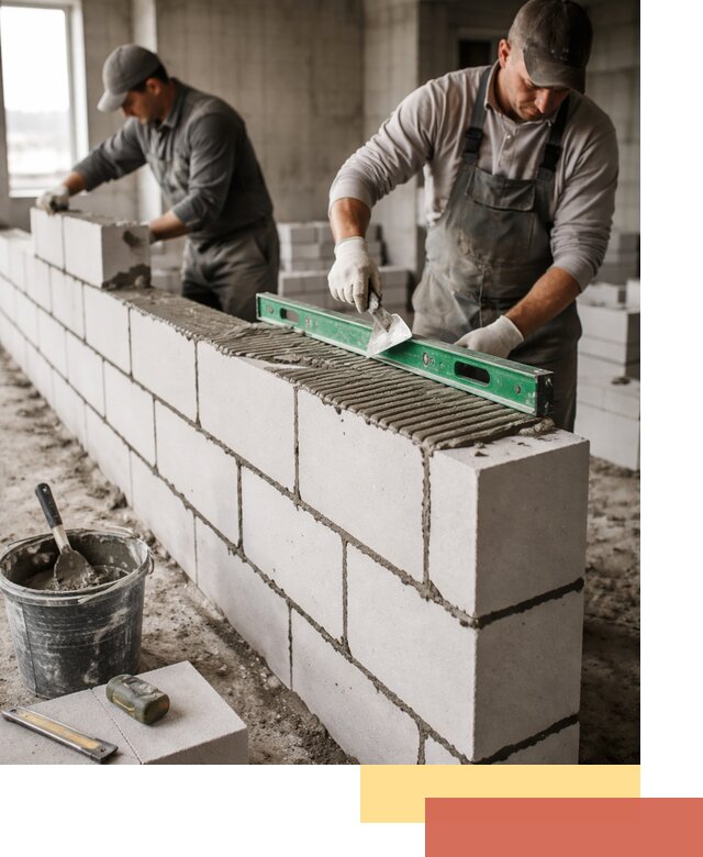 Кладка перегородок из газобетона в Лыткарино быстро и качественно