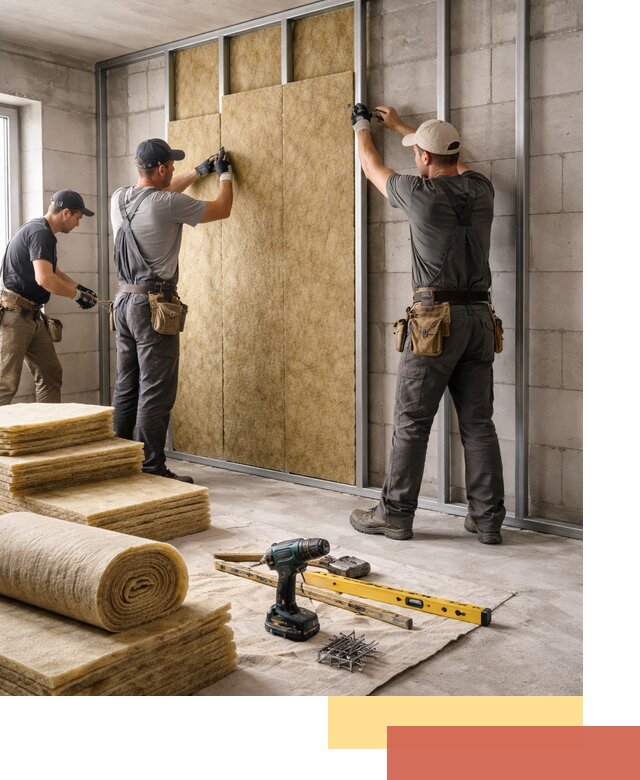 Шумоизоляция перегородок из блоков в Лыткарино — монтаж и защита шумоизоляцией