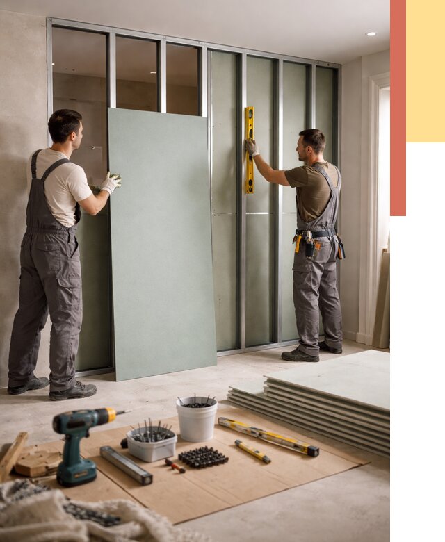 Перегородка из влагостойкого гипсокартона в Лыткарино от 4917 руб. — монтаж под ключ | ОТДЕЛОЧНИК-Лтк