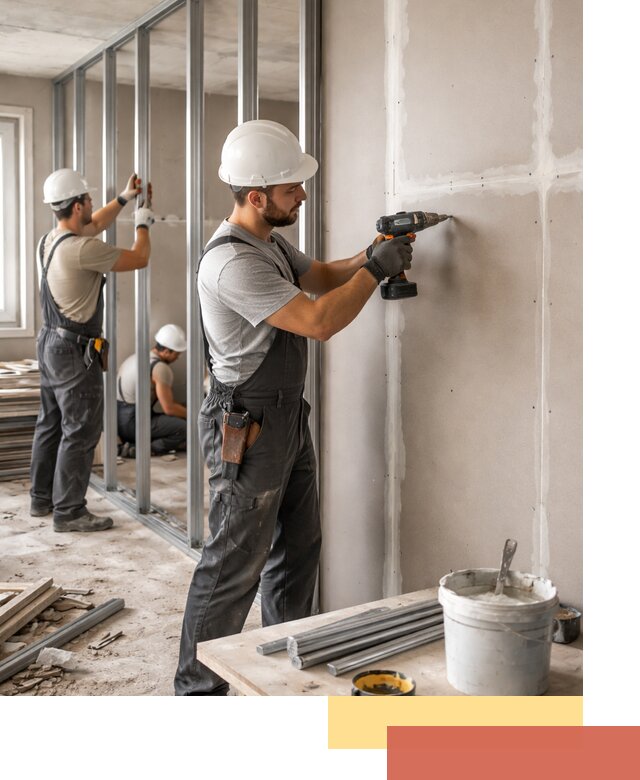 Перегородки из огнестойкого гипсокартона в Лыткарино под ключ