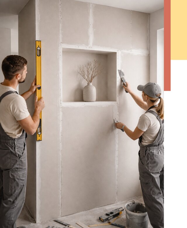 Перегородка из гипсокартона с нишей в Лыткарино от 3329 руб. под ключ | ОТДЕЛОЧНИК-Лтк