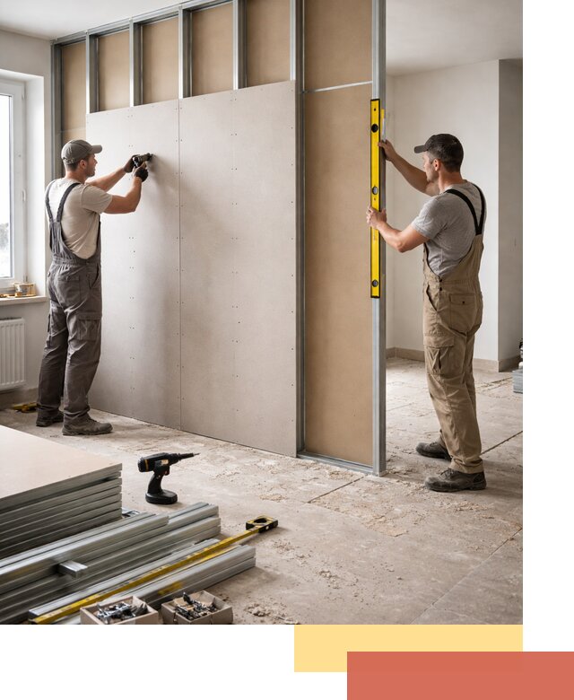 Зонирующая перегородка из гипсокартона под ключ в Лыткарино